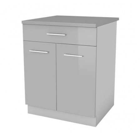 Kuchyňská dolní skříňka Femme D60 2D1SZ, šedý lesk