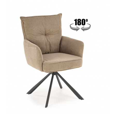 Forgó étkezőszék K528, Cappuccino/Fekete