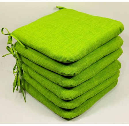 Sedák 40x40 cm látka světle zelený melír - set 6 kusů