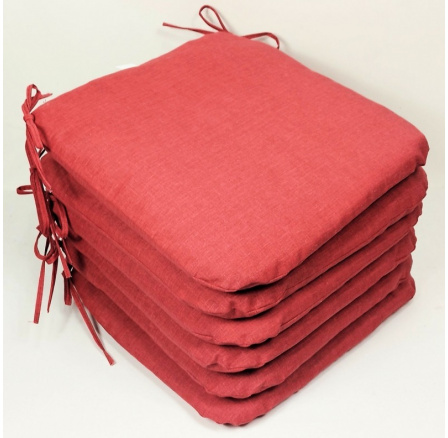 Sedák 40x40 cm látka vínový melír - set 6 kusů