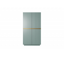 Skříň Nicole 100 cm - šalvěj MDF / zlaté úchyty