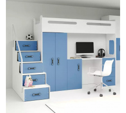 MAX 4 PIĘTROWE RAMA NIEBIESKI BEZ MATERACY 80 X 200 KPL