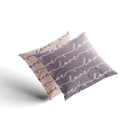 Saténový povlak na polštář Love 45x60