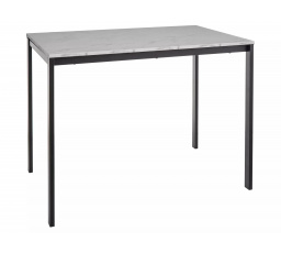 MARIO étkezőasztal, Fehér márvány hatás/Fekete