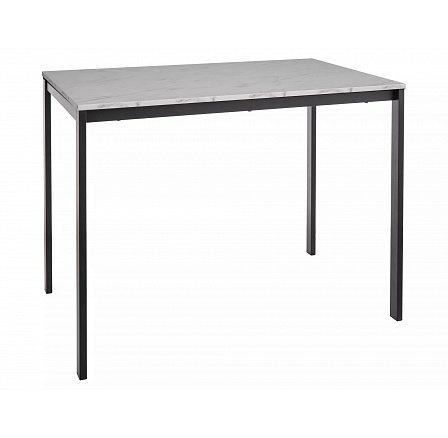 MARIO étkezőasztal, Fehér márvány hatás/Fekete