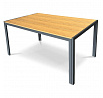 Zahradní stůl 150x89cm, kov, polywood, hnědá, AZT-S1215 OAK