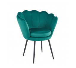 Zöld bársony fotel /fekete lábak/ FR1-FX