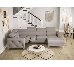 NAROŻNIK ORION MAX III RELAX Z FUNKCJĄ SPANIA 165x320x190 CM - Odcienie szarości , lewa