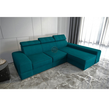 NAROŻNIK ROYAL 295×185 - prawa , Odcienie turkusu