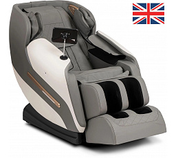 Fotel Masujący VX MAX Szary Ekoskóra Angielskie Menu