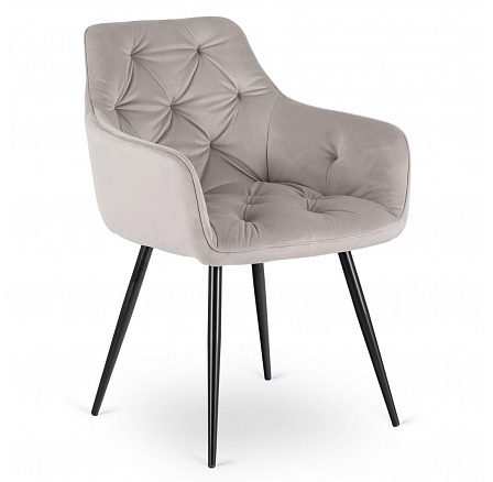 Krzesło MODESTO Szare Welurowe