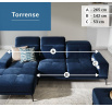 Rohová sedací souprava TORRENSE, Monolith 97, Levá