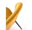 Étkezőszék K538 VELVET, Mustársárga Bluvel 68/Fekete