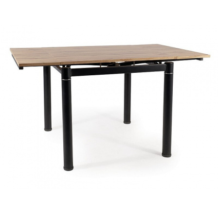 STÓŁ GD082 DĽB ARTISAN/CZARNY MAT 80(131)x80 STÓŁ GD082 DĽB ARTISAN/CZARNY MAT 80(131)x80