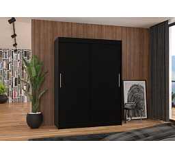 DENVER 150 tolóajtós szekrény Fekete+Fekete