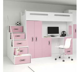 MAX 4 PIĘTROWE RAMA RÓŻOWY BEZ MATERACY 80 X 200 KPL