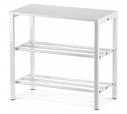 Botník, kov, bílá, 83168-42 WT