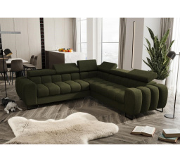 NAROŻNIK ROZKŁADANY ASPEN MAX 260x260 CM - prawa , Odcienie zieleni