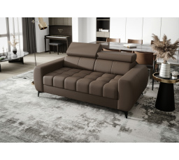 SOFA PORTO II 190 CM SKÓRA NATURALNA - Skóra mleczna czekolada