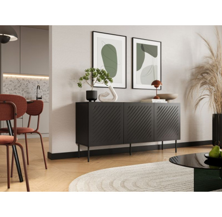 SIENA 150 komód, fekete