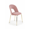 Étkezőszék K385, Világos rózsaszín/Arany