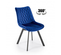 Forgó étkezőszék K520, Kék/Fekete