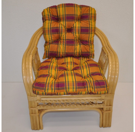 Polstr na křeslo Rio De Janeiro látka okrová kostka