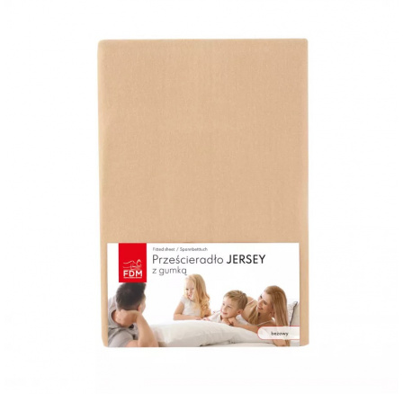 Prześcieradło JERSEY beż - 160 x 200 Prześcieradło JERSEY beż - 160 x 200