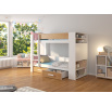 Kétszemélyes emeletes ágy GARET 180x80 Fehér+Artisan