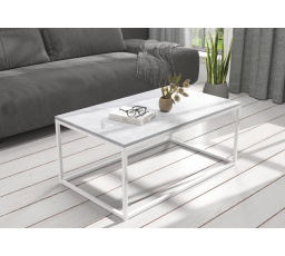 NARISA dohányzóasztal 100x60 Fehér+Beton