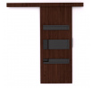 DESIO 106 tolóajtó falra Wenge+Fekete Lacobel