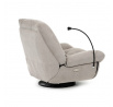 Polohovací křeslo, elektrické zabudované ovládání, béžová, látka, TV-7089 LAN2