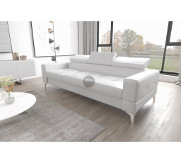 SOFA TOSCANIA III 250 CM - Biała eko skóra