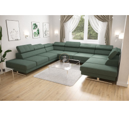 NAROŻNIK EMPORIO MAX I 300X350X220 - lewa , Odcienie zieleni