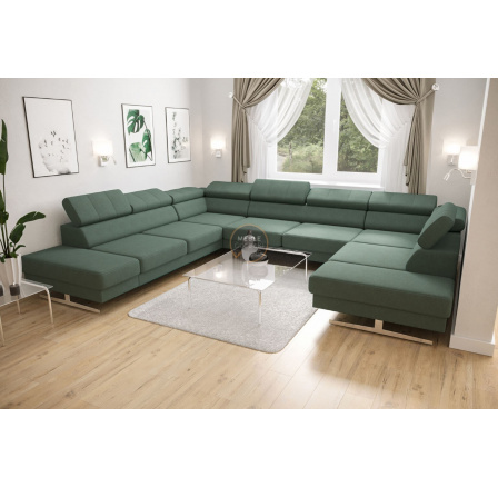 NAROŻNIK EMPORIO MAX I 300X350X220 - lewa , Odcienie zieleni