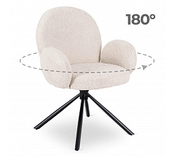 Krzesło Obrotowe MUSSO Beżowe Boucle