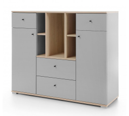 ORO komód - OR4, Keksz tölgy/Szürke