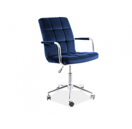 Kancelářské křeslo Q-022 VELVET - Modrá Bluevel 86 Kancelářské křeslo Q-022 VELVET - Modrá Bluevel 86