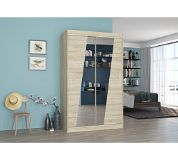 Tolóajtós szekrény tükörrel TEXAS 120 Sonoma+Sonoma