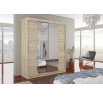 Tolóajtós szekrény tükörrel KANSAS 180 Sonoma+Sonoma