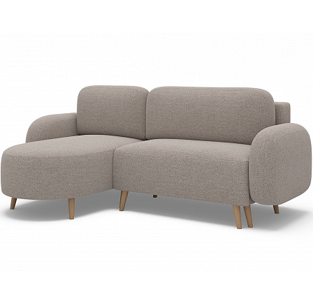Bawal corner sofa with sleeping function and storage compartment, beige bouclé, left-hand side Royal 18 188x100 Left 1