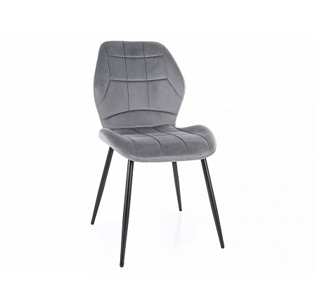 JAKE VELVET étkezőszék, Szürke Bluvel 14/Fekete