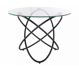 ORBIT étkezőasztal, Átlátszó/Fekete