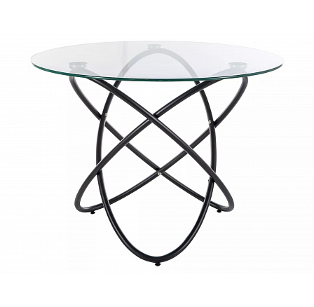 ORBIT étkezőasztal, Átlátszó/Fekete