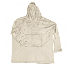 Bézs plüss pulóver / snuddie