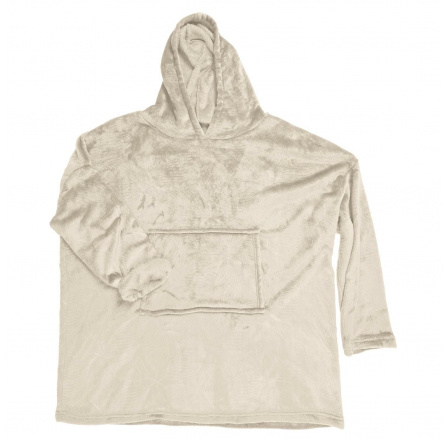 Bézs plüss pulóver / snuddie