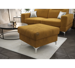 PUFA TAPICEROWANA MALIBU 70X70 CM - Odcienie żółtego