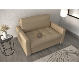 SOFA VERONA I 140 CM SKÓRA NATURALNA - Skóra beżowa