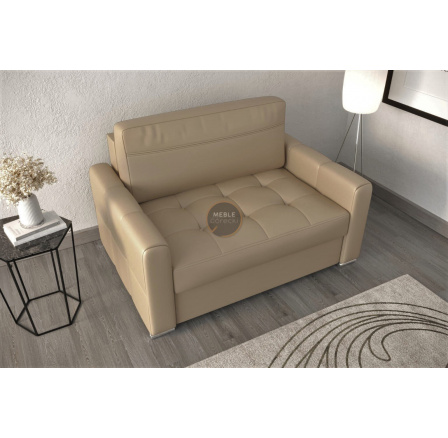 SOFA VERONA I 140 CM SKÓRA NATURALNA - Skóra beżowa