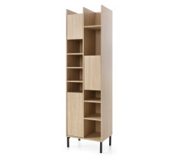 SERGIO SE 4 polc, Bézs-homok/Tölgy olajozott/Királykék